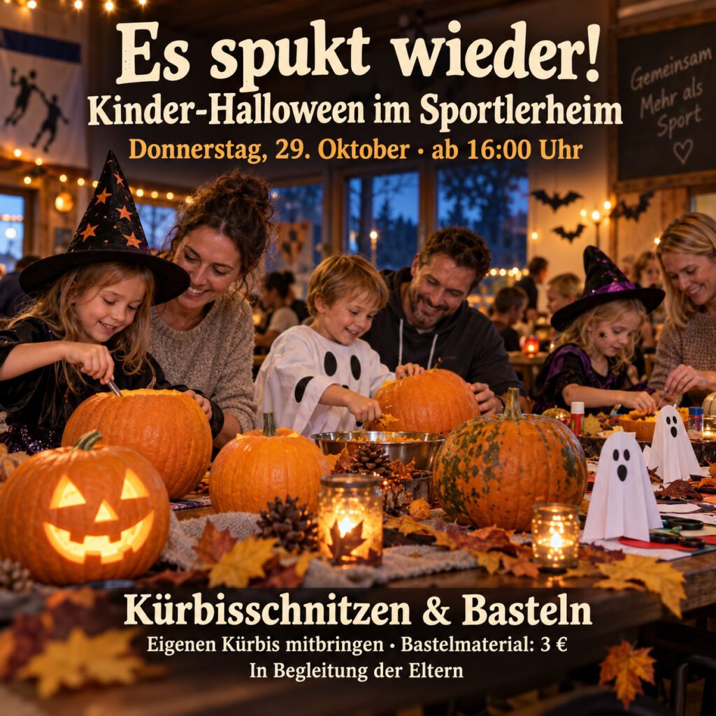 Kinder–Halloween–Aktion im Sportlerheim
